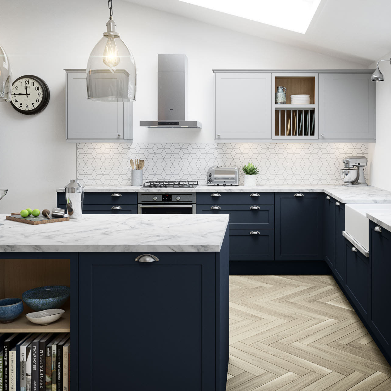 25 Inviting Blue Kitchen Cabinets To Have with Transforming kitchens with timeless blue color schemes