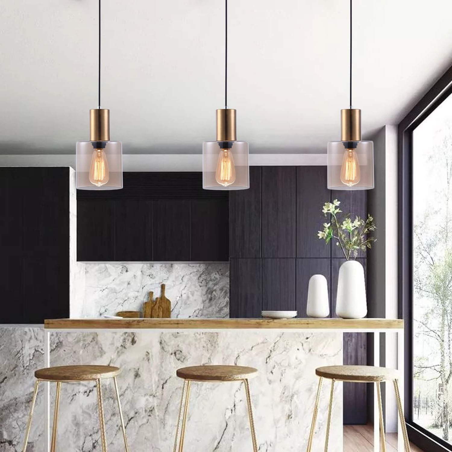 Glory Modern Kitchen Island Pendants With Bar Stool Seating Wayfair Chairs with regard to Modern Kitchen Island Pendant Lighting