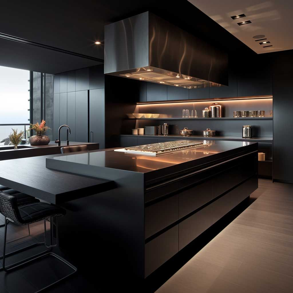 How To Design A Modern Luxury Black Kitchen • 333+ Images • [Artfacade ... intended for Modern Kitchen Black