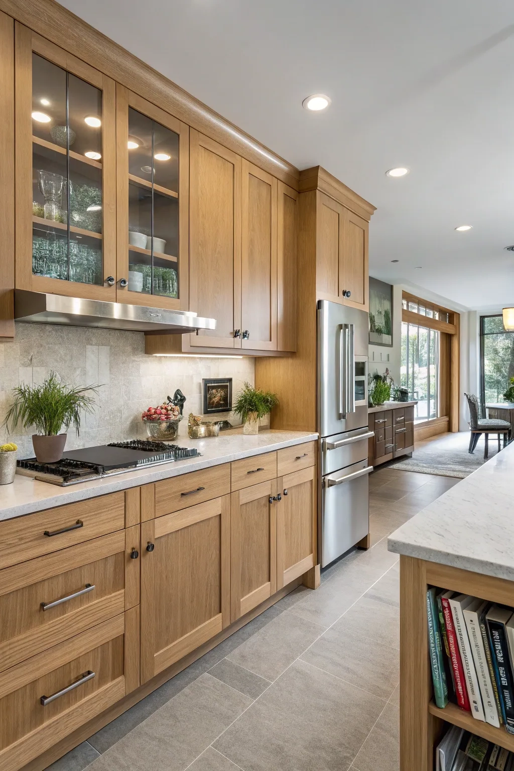 Stylish Kitchen Ideas Featuring Oak Cabinets - Light And Layer inside Modern Kitchen With Oak Cabinets